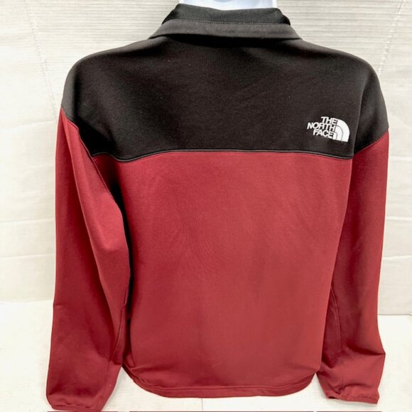 The North Face Activewear Fleece Jacket Men/Women Burgendy Black Full Zip (31) - Picture 3 of 6